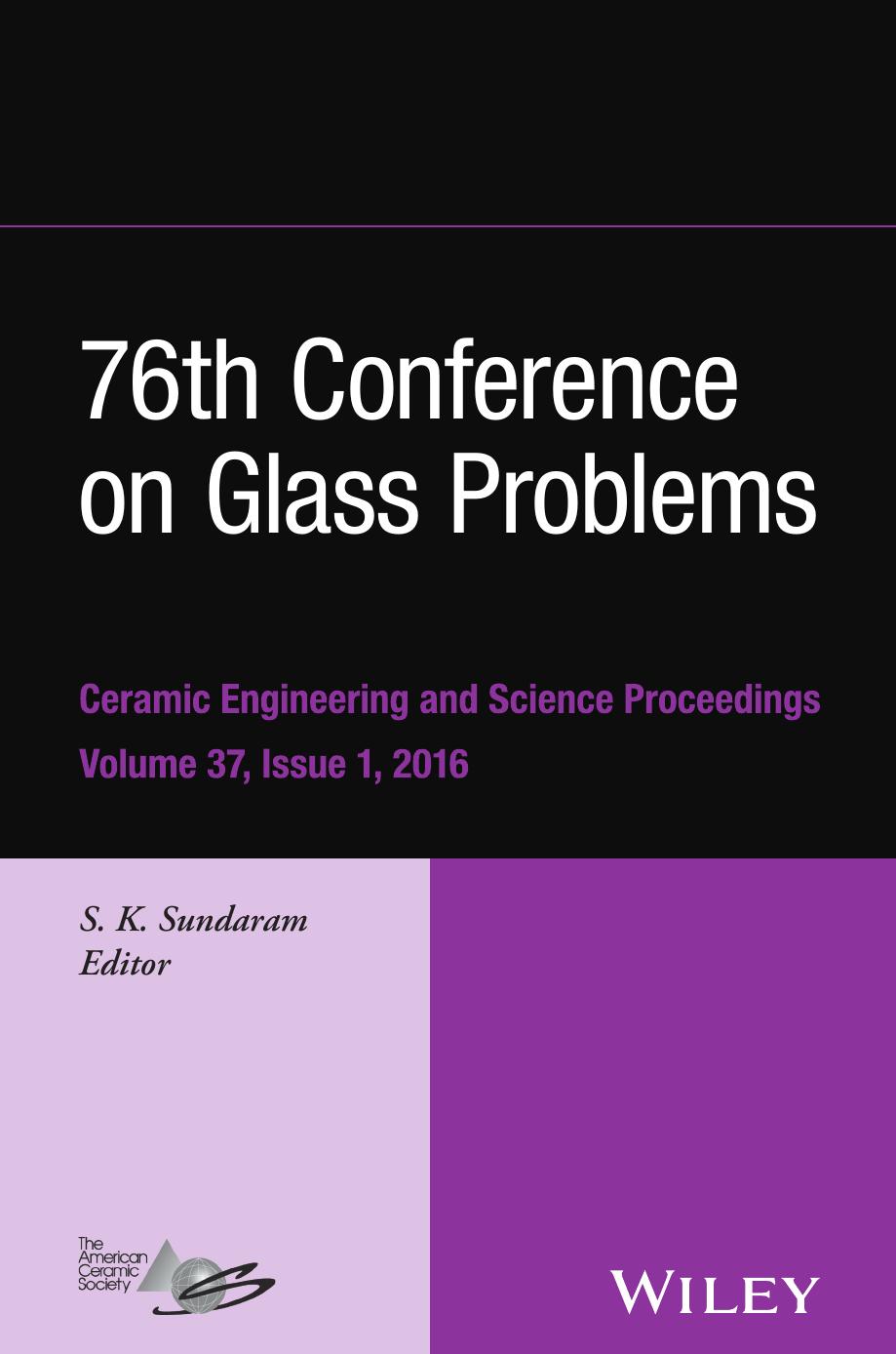 76th Conference on Glass Problems by S. K. Sundaram