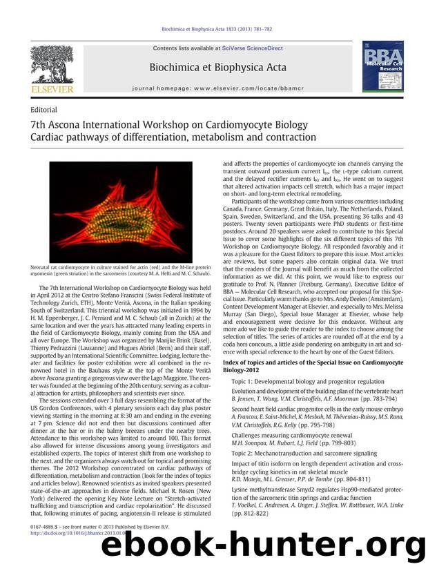 7th Ascona International Workshop on Cardiomyocyte Biology by Wolfgang A. Linke & Marcus C. Schaub