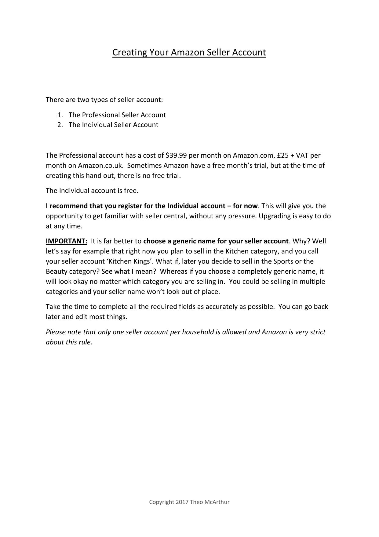 8.1 Creating Your Amazon Seller Account.pdf by Julie Wilson