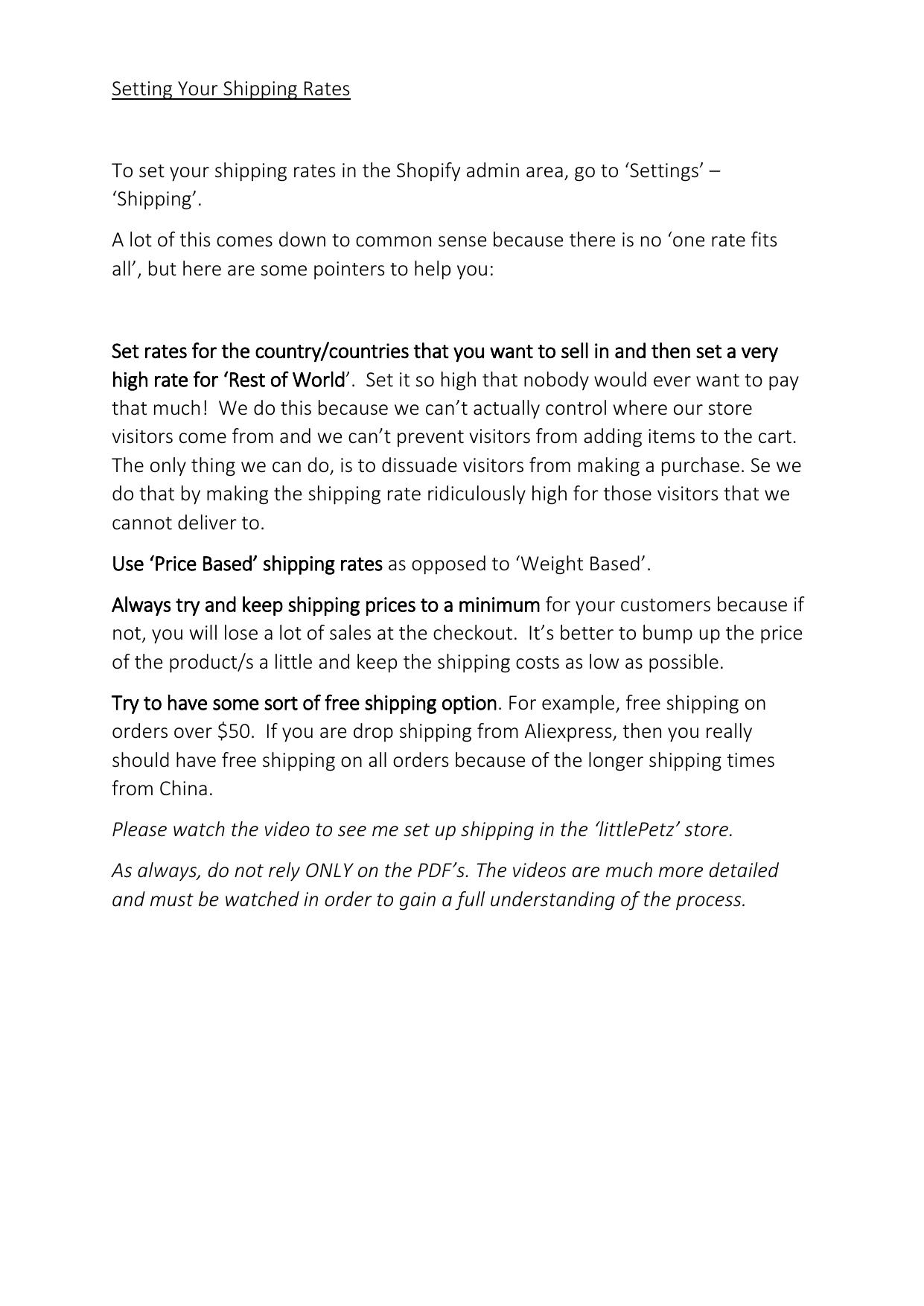 8.1 Setting Your Shipping Rates.pdf by Julie Wilson