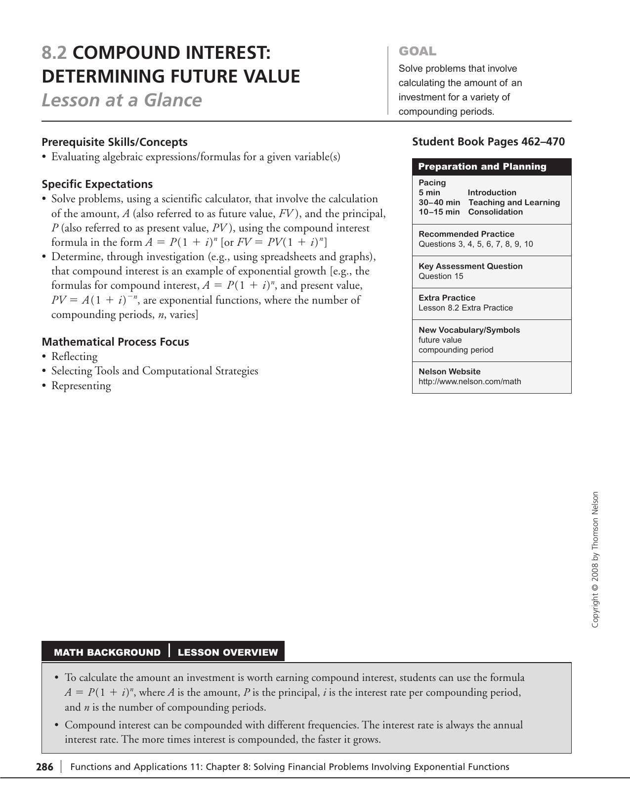8.2 Compound Interest Determining Future Value, pp.286-290 by Unknown