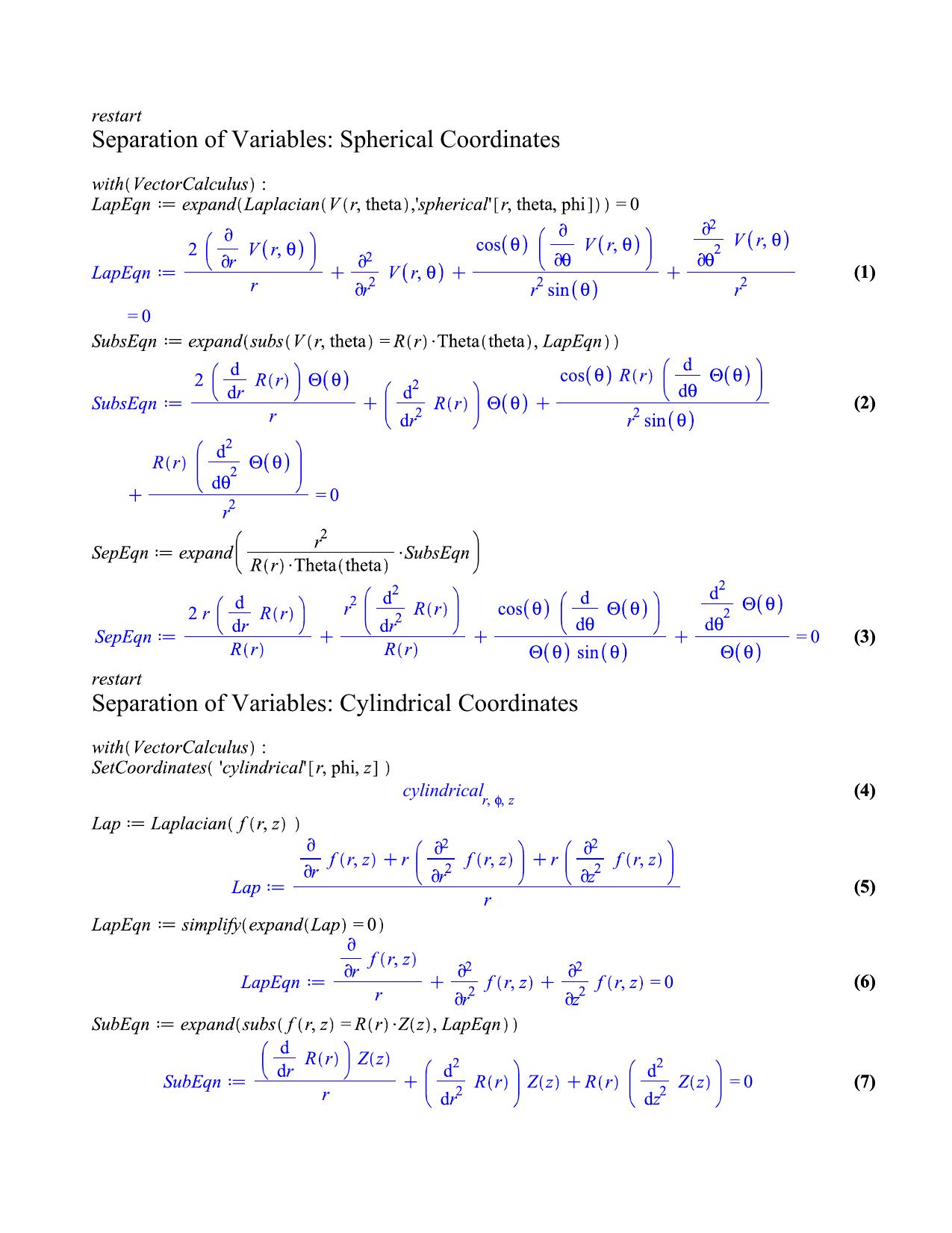 8.3 Separation of Variables by Unknown