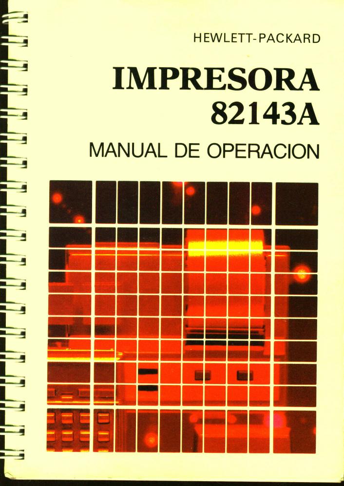 82143A Printer Manual by Spanish