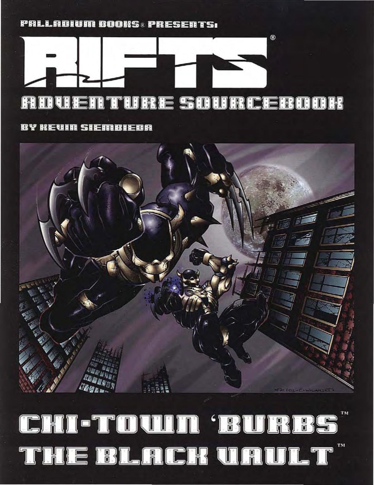 855 Rifts Adventure Sourcebook Chi-Town 'Burbs The Black Vault by Unknown