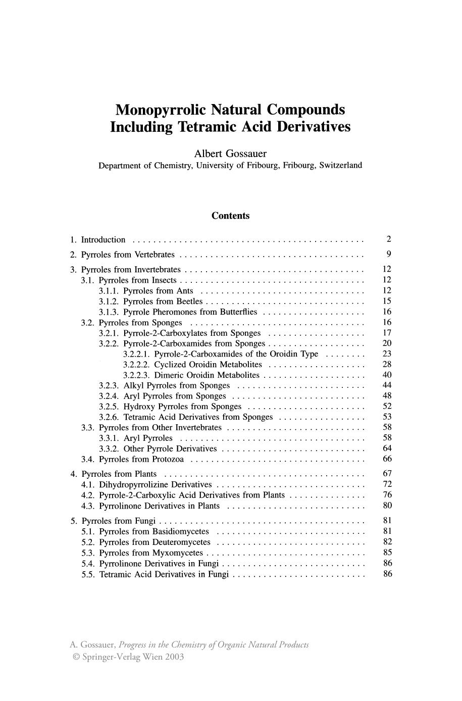 86.-Progress in the Chemistry of Organic Natural Products. by Unknown