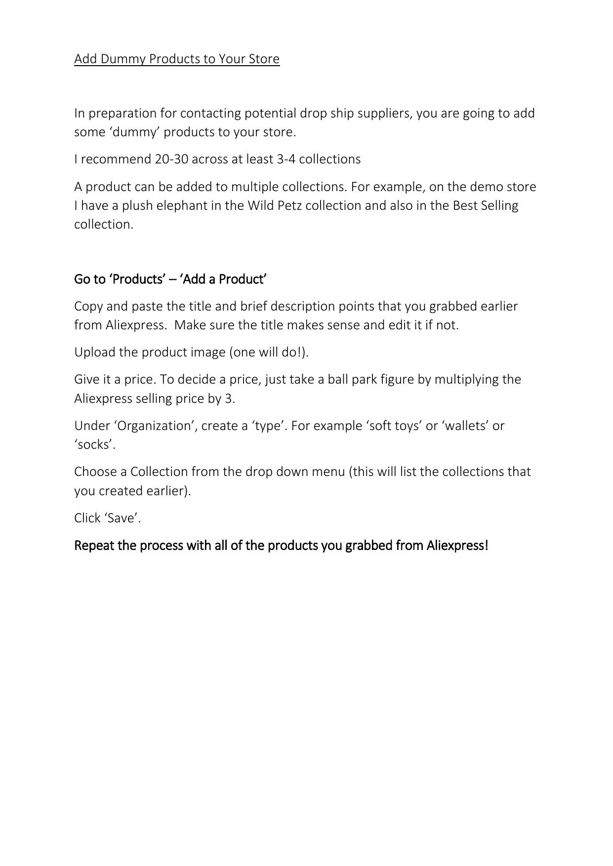 9.1 Add Dummy Products to Your Store.pdf by Julie Wilson