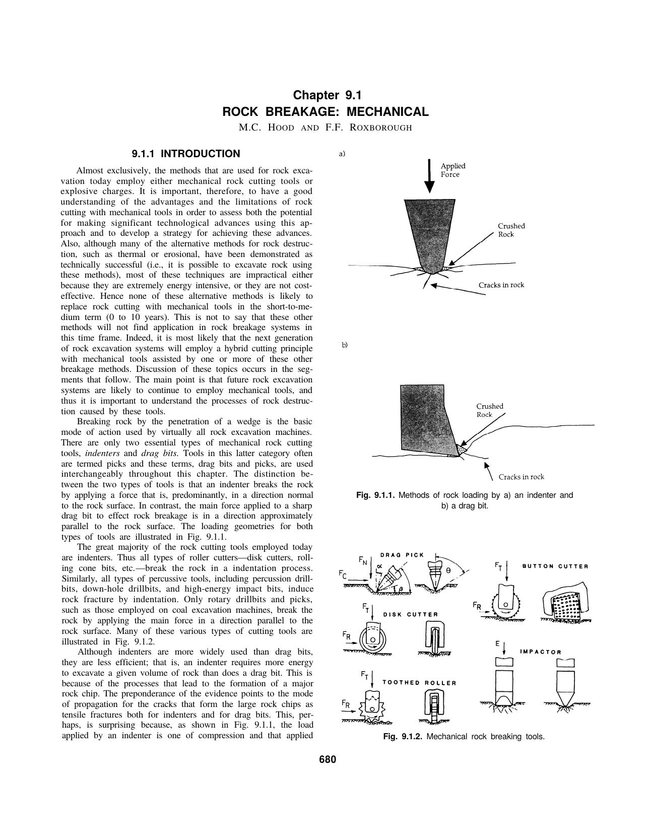 9.1 Rock Breakage: Mechanical by Society for Mining Metallurgy & Exploration Inc