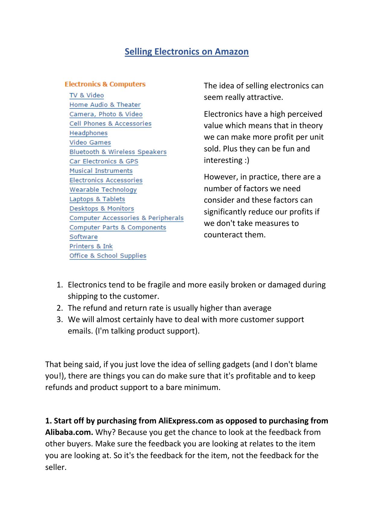 9.1 Selling Electronics on Amazon.pdf by Julie Wilson