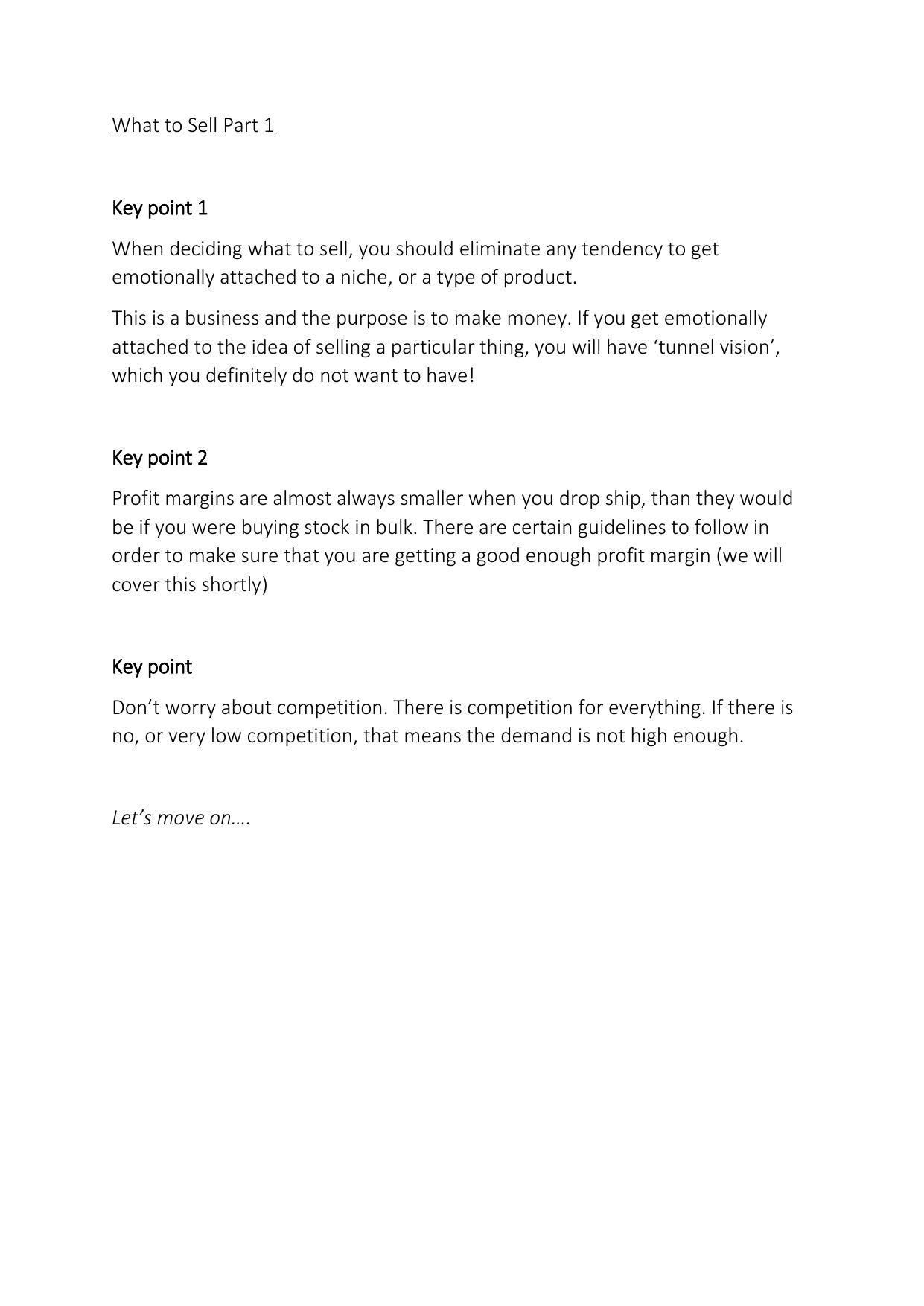 9.1 What to Sell Part 1.pdf by Julie Wilson
