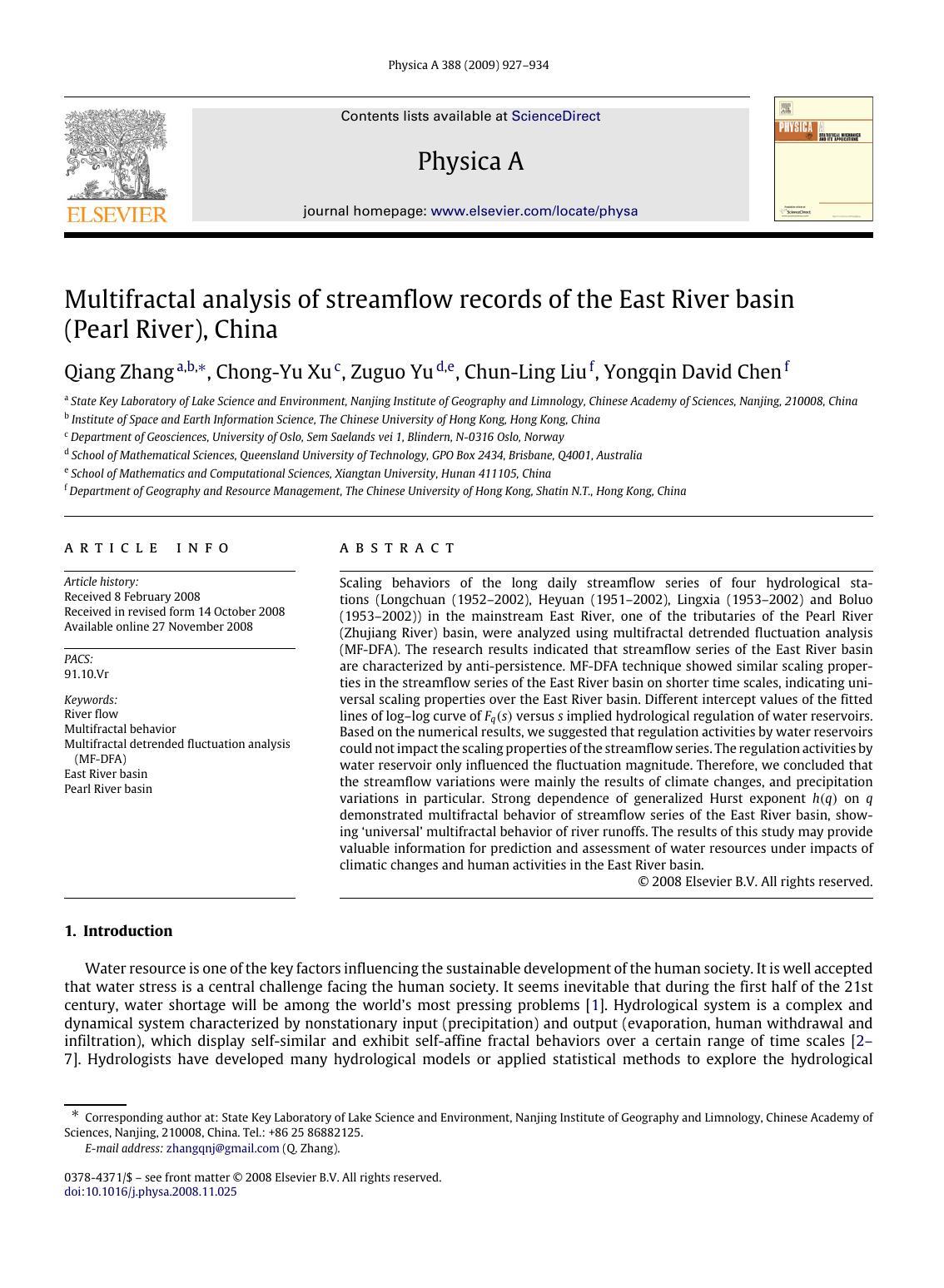 927-934 by Q. Zhang; C.-Y. Xu; Z. Yu; C.-L. Liu; Y.D. Chen