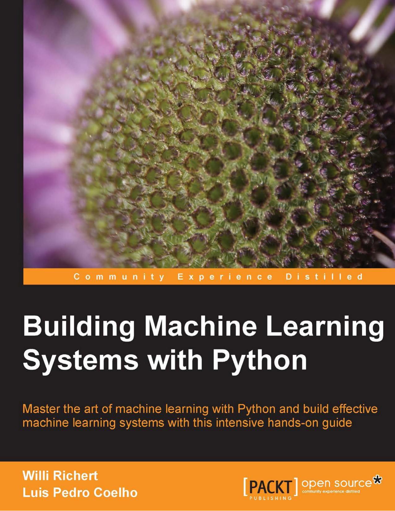 9781782161400-BUILDING MACHINE LEARNING SYSTEMS WITH PYTHON by Unknown
