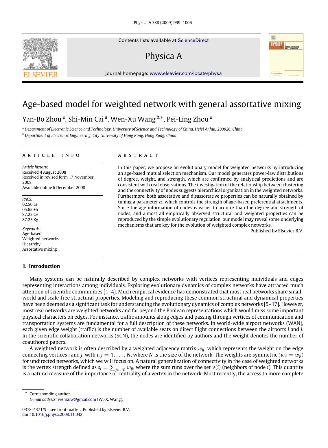 999-1006 by Y.-B. Zhou; S.-M. Cai; W.-X. Wang; P.-L. Zhou