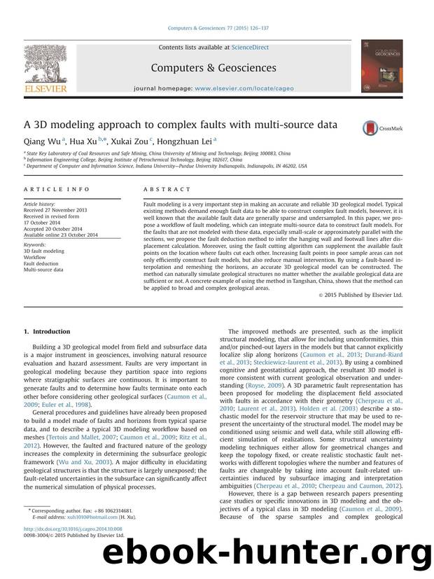 A 3D modeling approach to complex faults with multi-source data by Qiang Wu & Hua Xu & Xukai Zou & Hongzhuan Lei