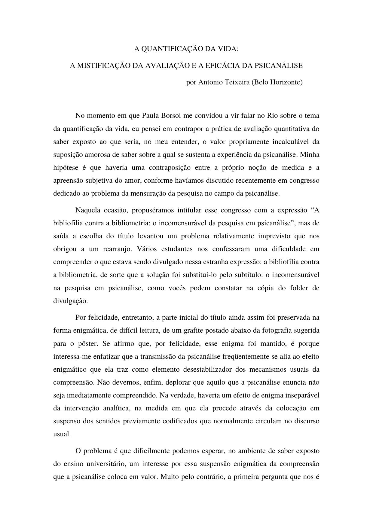 A BIBLIOFILIA CONTRA A BIBLIOMETRIA by Cnpq