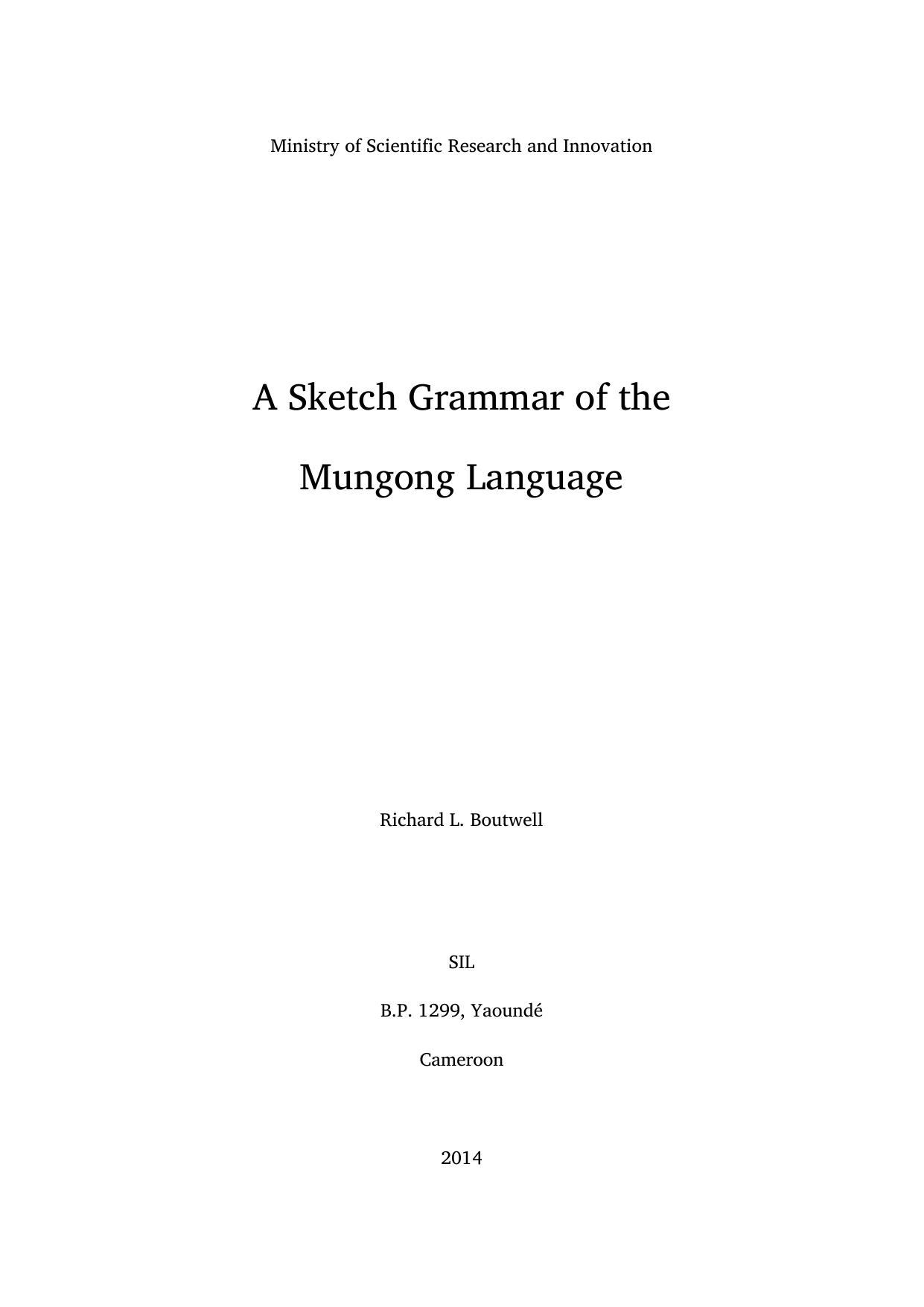A Balanced FormalFunctional Approach to Language Description by Thomas E. Payne