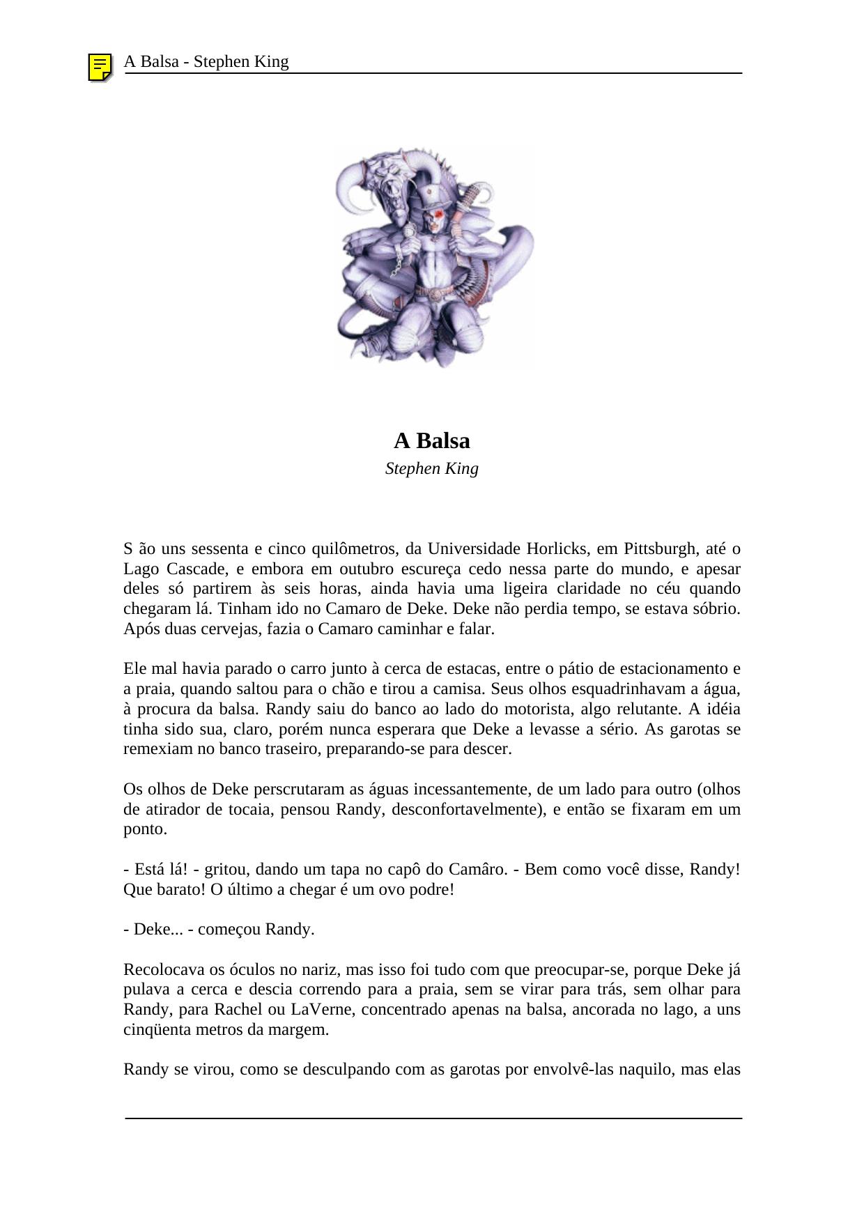 A Balsa by Stephen King
