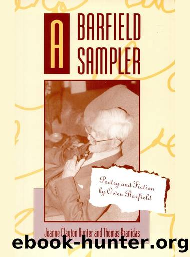 A Barfield Sampler: Poetry and Fiction by Owen Barfield