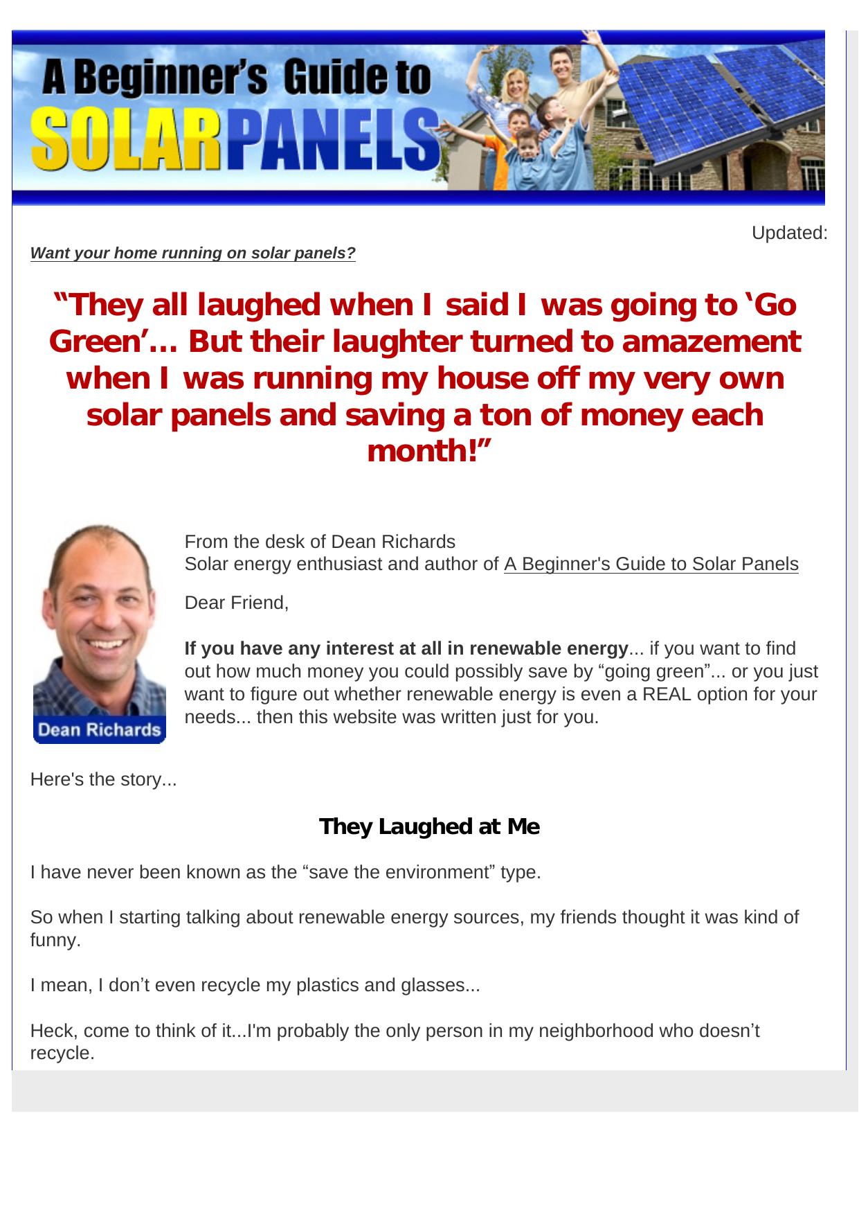 A Beginners Guide To Solar Panels - Solar Power Your Home! by Best of Kuszter's Collection