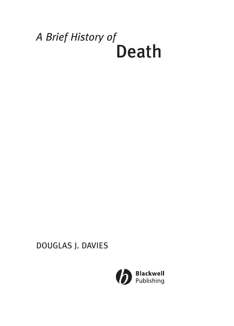 A Brief History of Death by Douglas Davies Malestrom