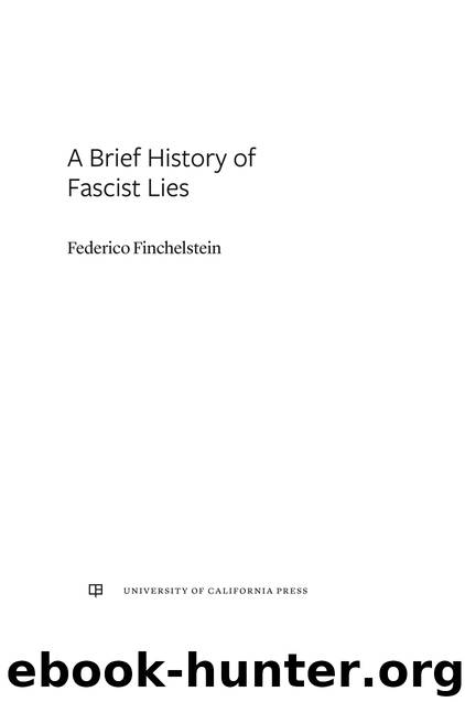 A Brief History of Fascist Lies by Federico Finchelstein