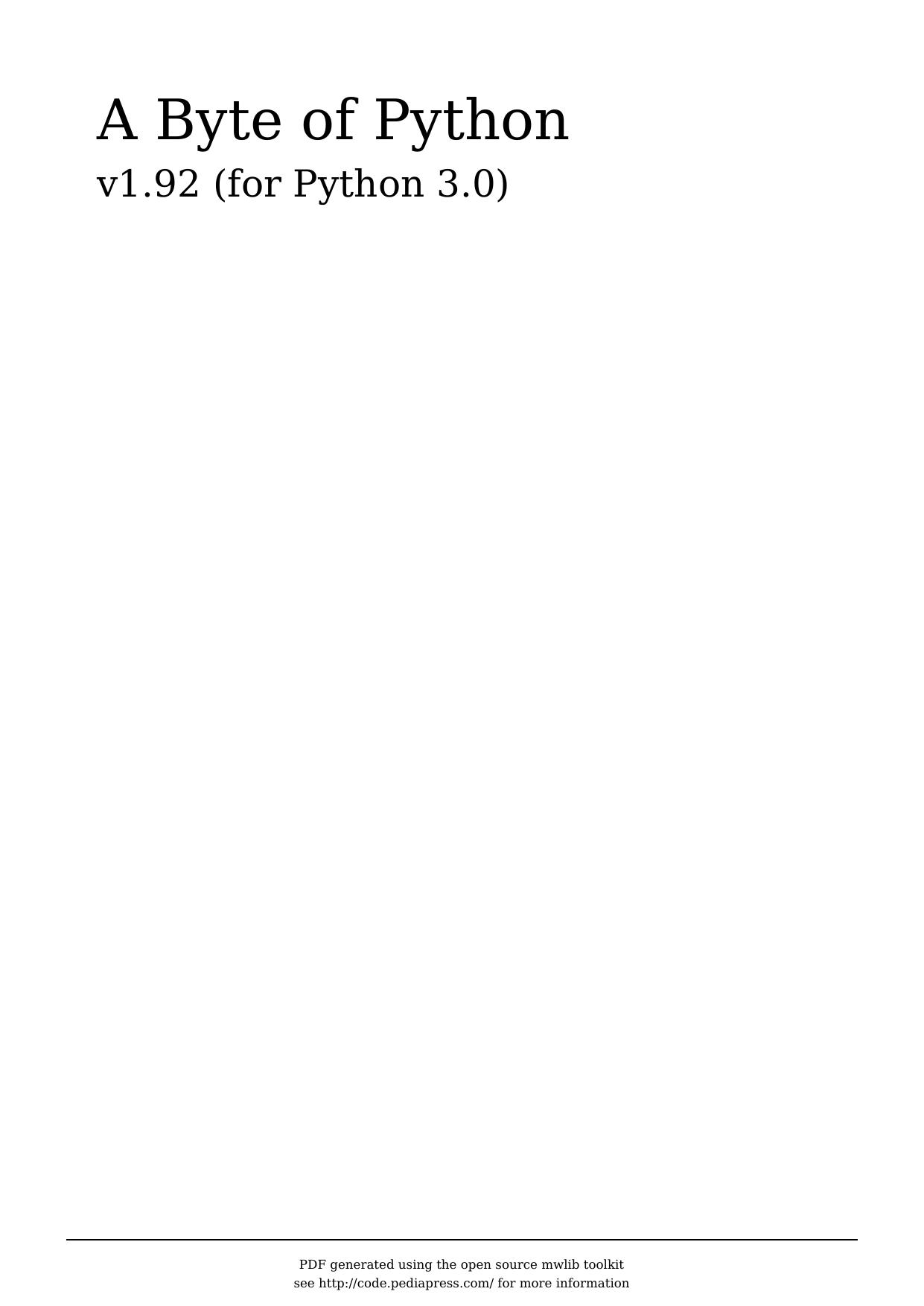 A Byte of Python by (anonymous)