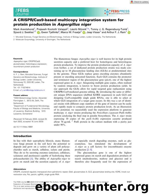 A CRISPRCas9âbased multicopy integration system for protein production in Aspergillus niger by Unknown