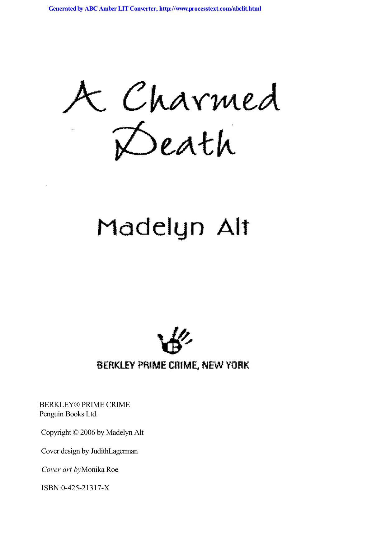 A Charmed Death (Bewitching Mysteries, No. 2) by Madelyn Alt