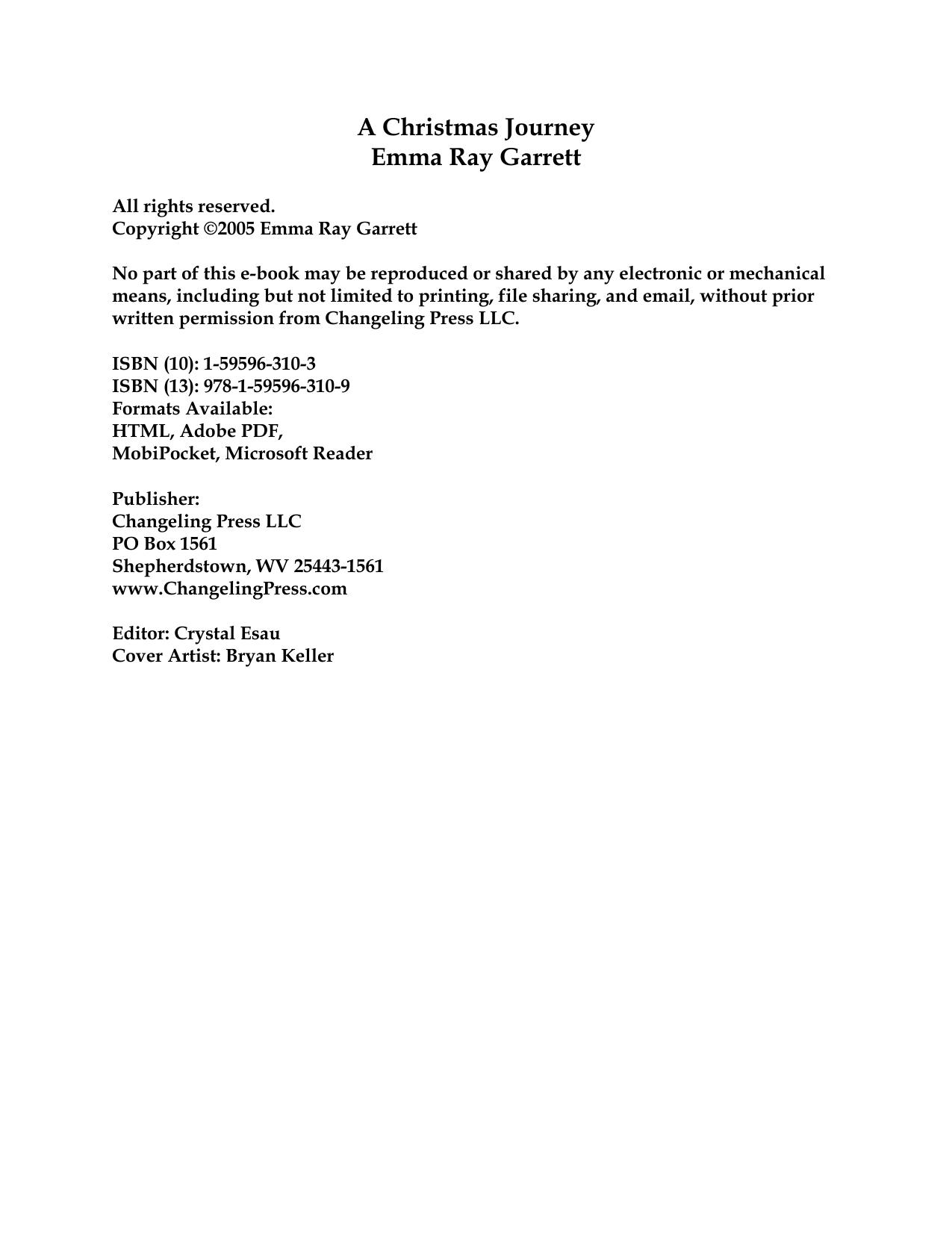 A Christmas Journey by Emma Ray Garrett