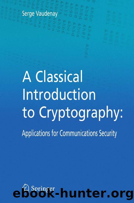 A Classical Introduction to Cryptography by Unknown