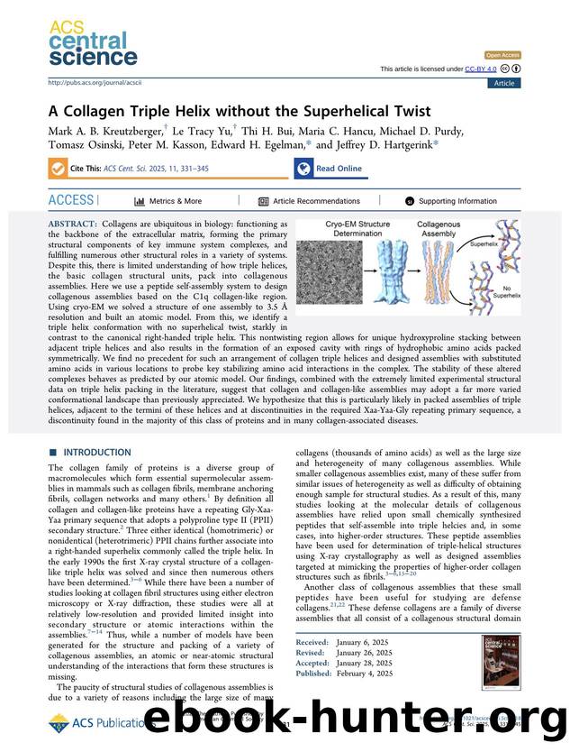A Collagen Triple Helix without the Superhelical Twist by unknow