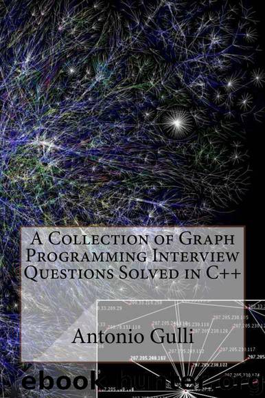 A Collection of Graph Programming Interview Questions Solved in C++ (Volume 2) by Antonio Gulli