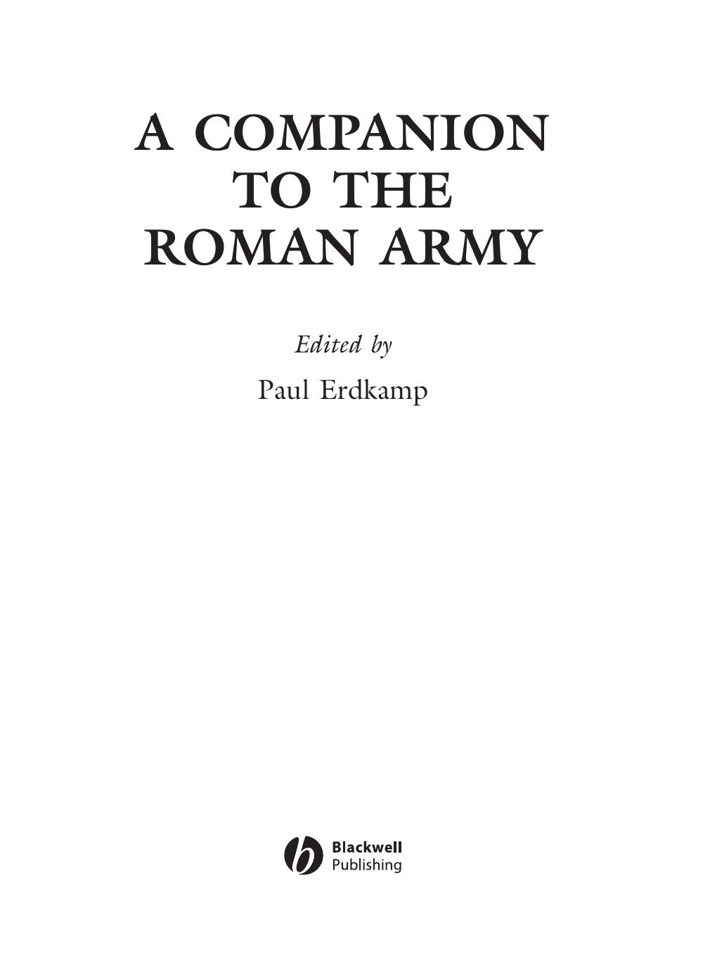 A Companion To The Roman Army by Unknown