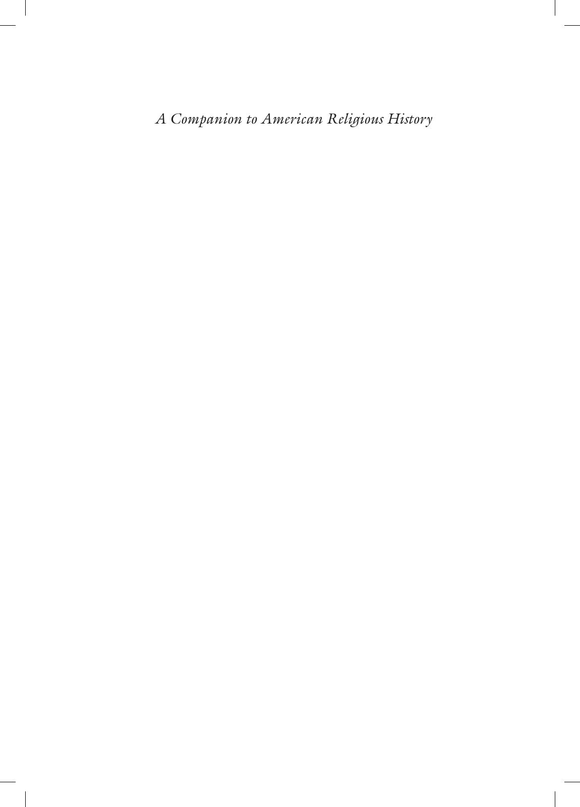 A Companion to American Religious History by Benjamin E. Park