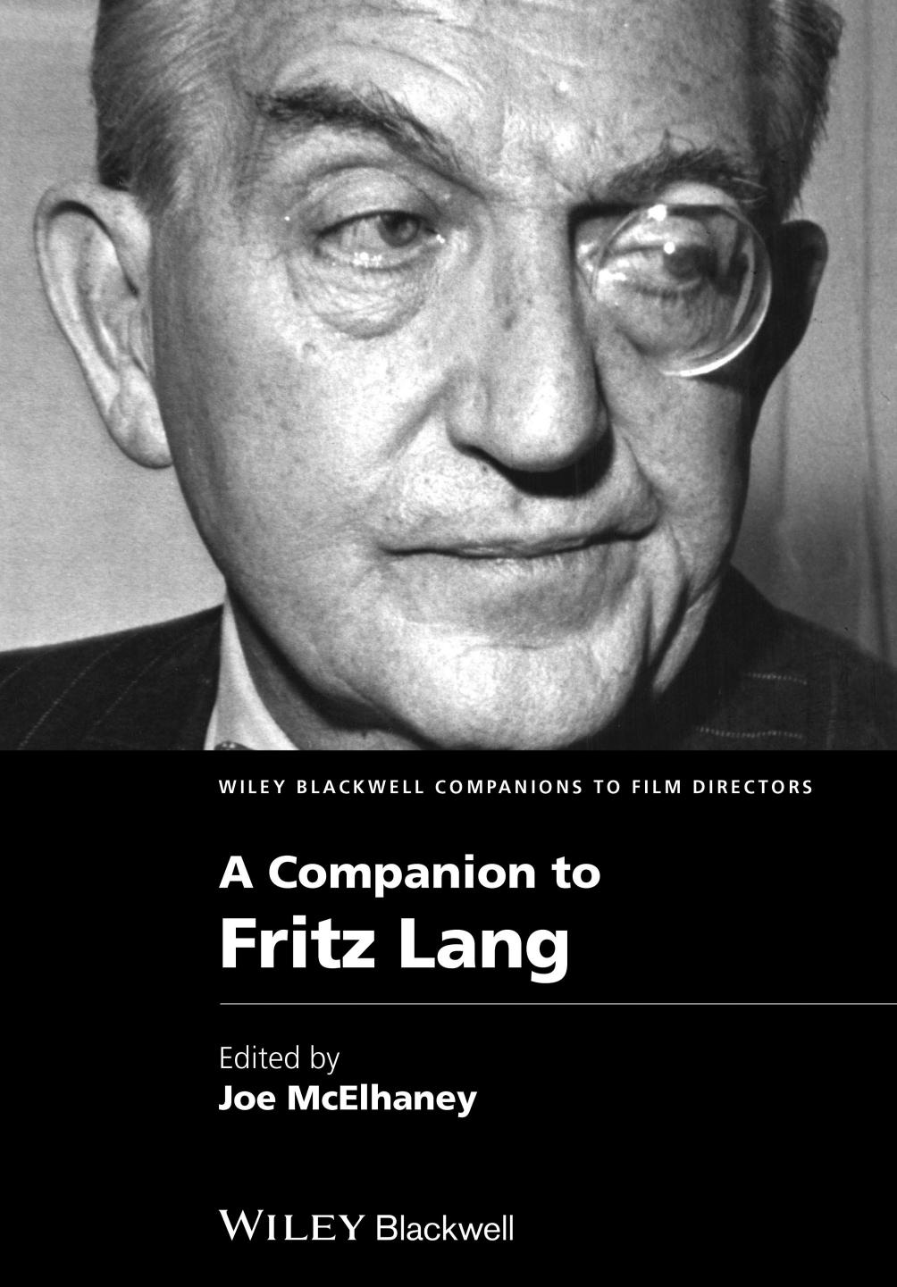 A Companion to Fritz Lang by Joe McElhaney