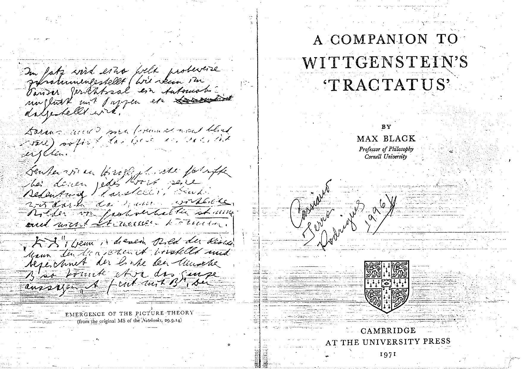 A Companion to Wittgensteinâs âTractatusâ by Max Black