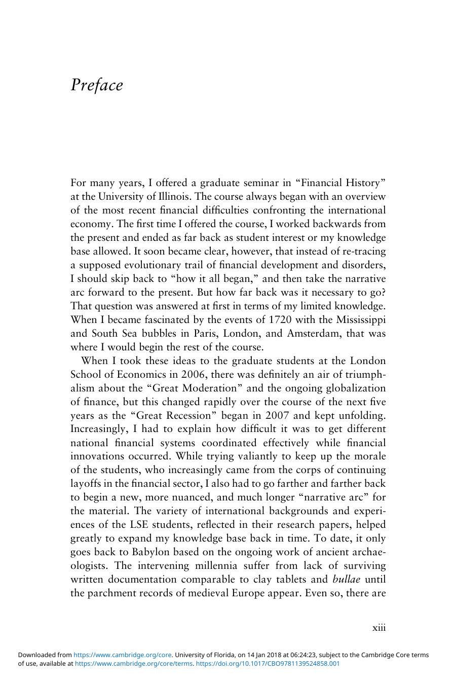 A Concise History of International Finance From Babylon to Bernanke by Larry Neal