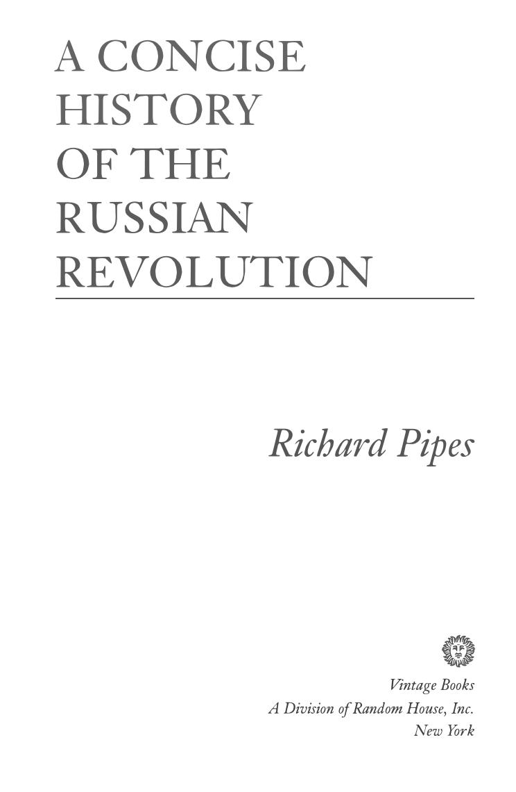 A Concise History of the Russian Revolution by Unknow