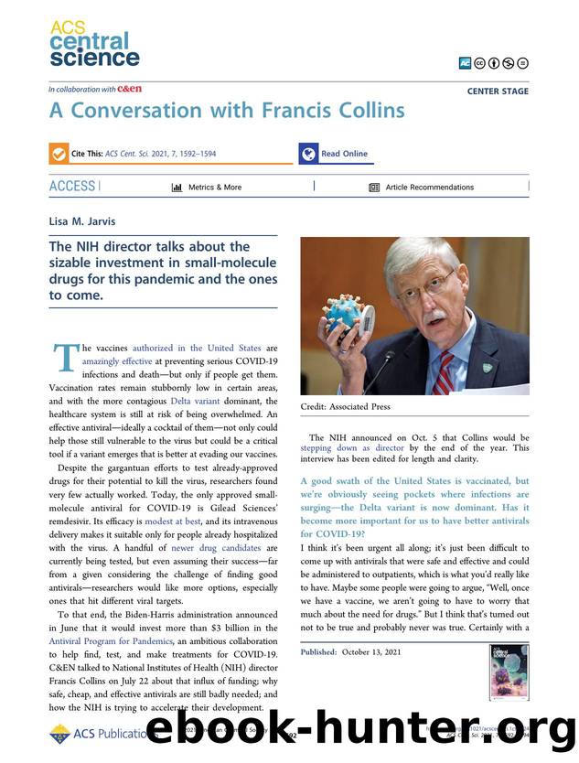 A Conversation with Francis Collins by Lisa M. Jarvis