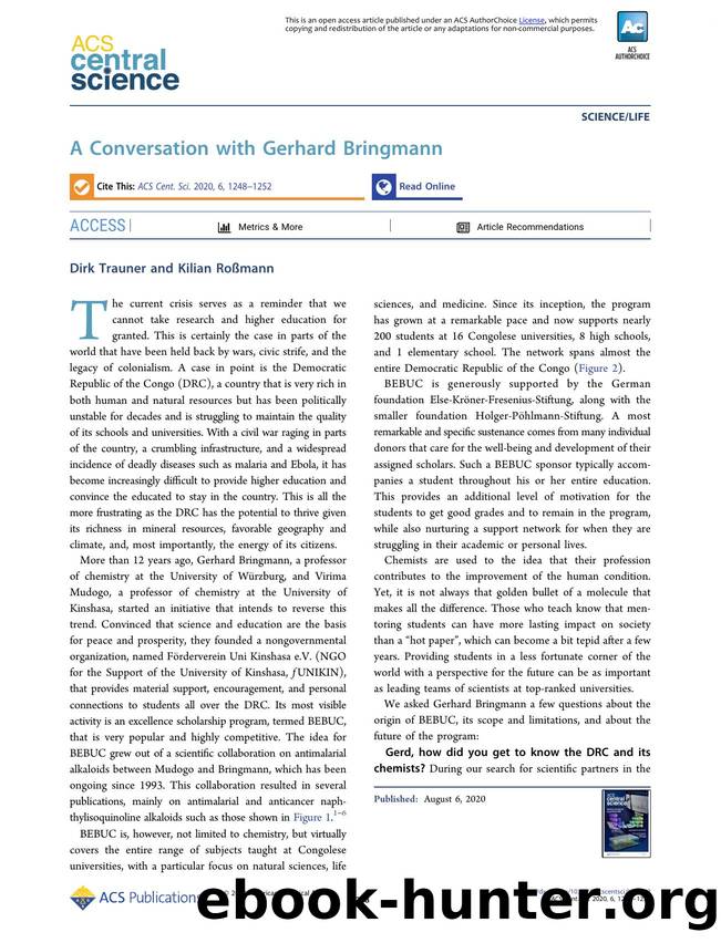 A Conversation with Gerhard Bringmann by Dirk Trauner (ORCID: 0000-0002-6782-6056) & Kilian Roßmann