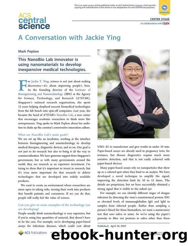 A Conversation with Jackie Ying by Mark Peplow