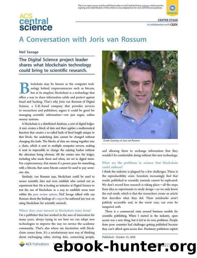 A Conversation with Joris van Rossum by Neil Savage