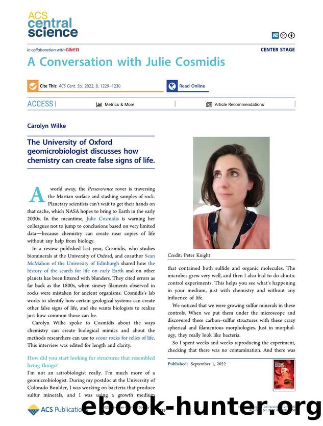 A Conversation with Julie Cosmidis by Carolyn Wilke