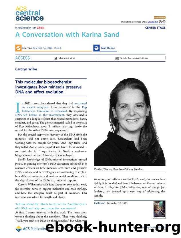 A Conversation with Karina Sand by Carolyn Wilke