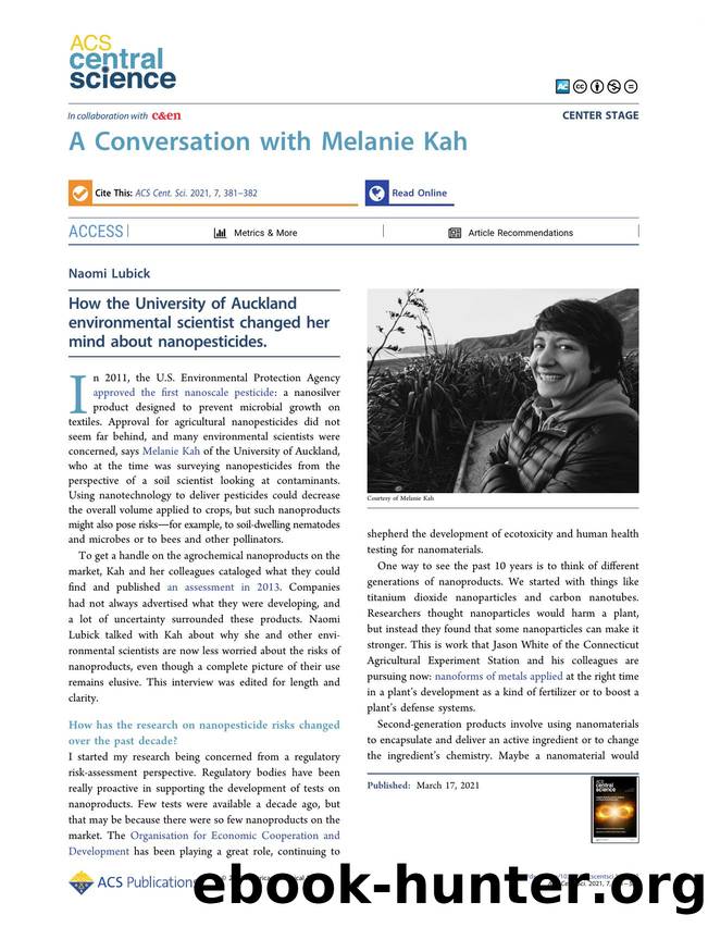 A Conversation with Melanie Kah by Naomi Lubick