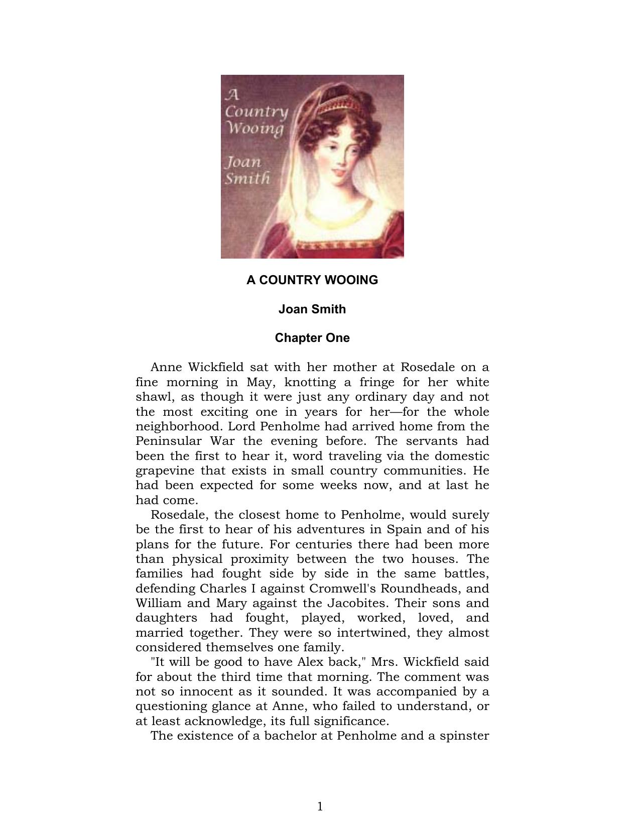 A Country Wooing by Joan Smith