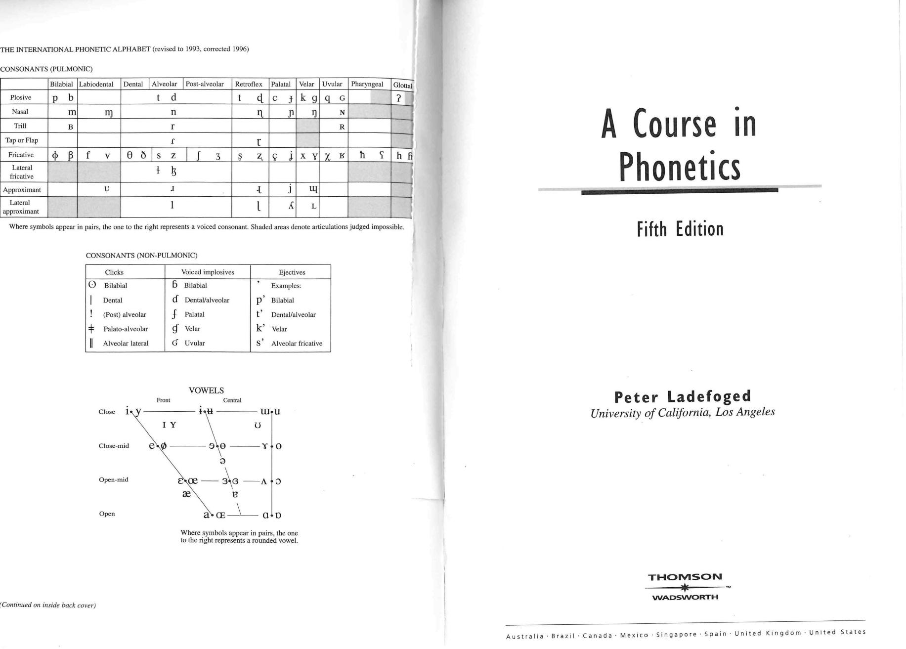 A Course in Phonetics by Peter Ladefoged