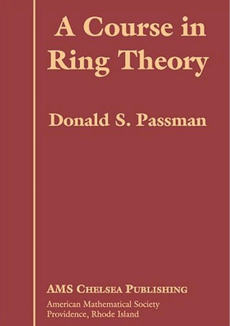 A Course in Ring Theory by Donald S. Passman