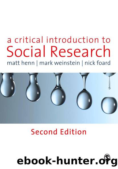 A Critical Introduction to Social Research by Matt Henn Mark Weinstein Nick Foard