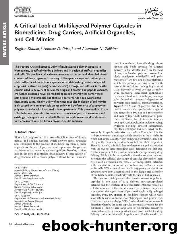 A Critical Look at Multilayered Polymer Capsules in Biomedicine: Drug Carriers, Artificial Organelles, and Cell Mimics by wcu