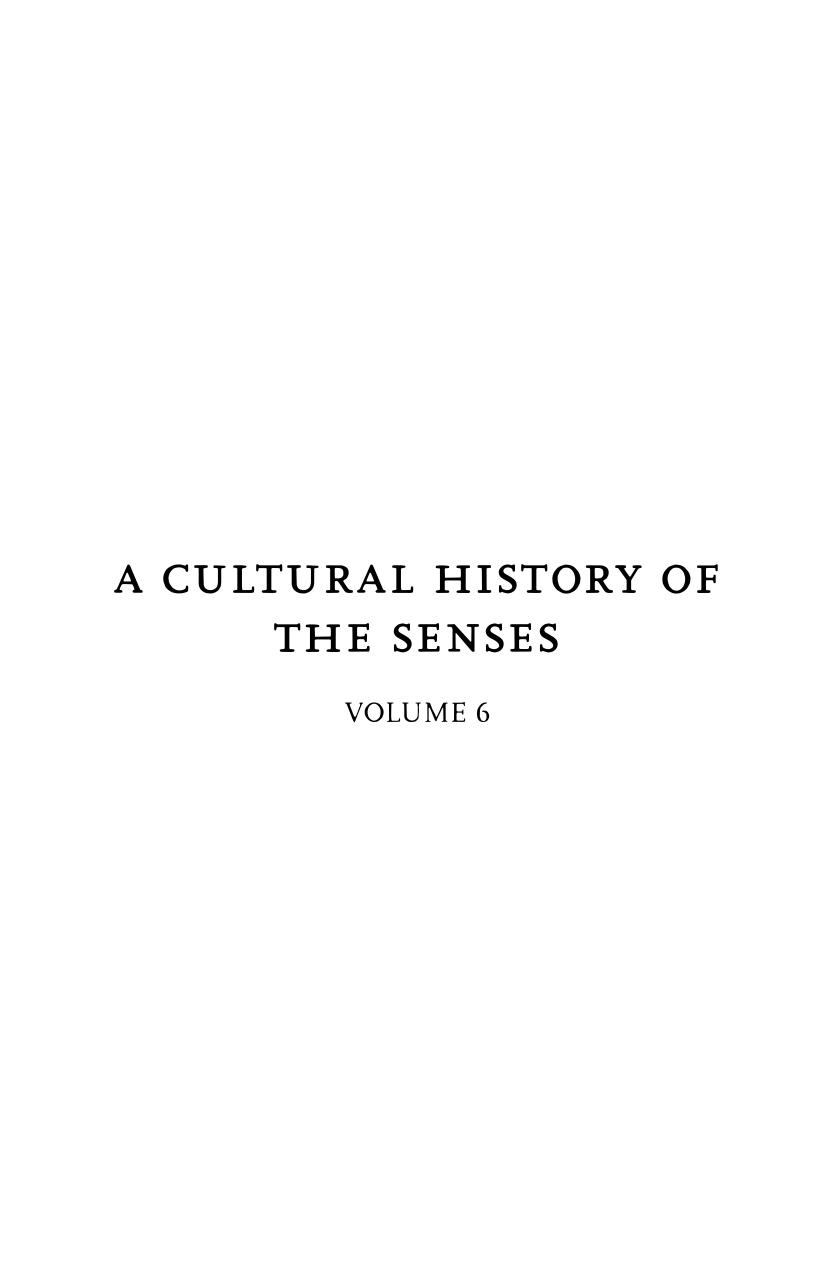 A Cultural History of the Senses in the Modern Age by David Howes (editor)